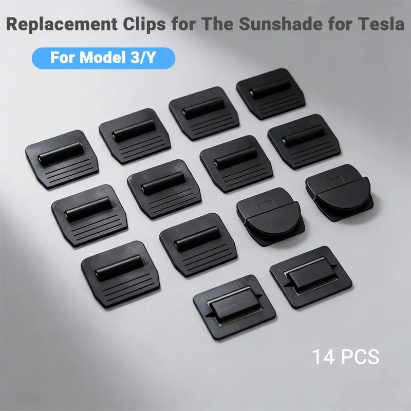 Suitable for Tesla Model 3/Y Sunshade Clip Set, Easy Installation Without Drilling, Prevents the Sunshade from Sliding, Compatible with 2017-2026 Model 3/Y Juniper