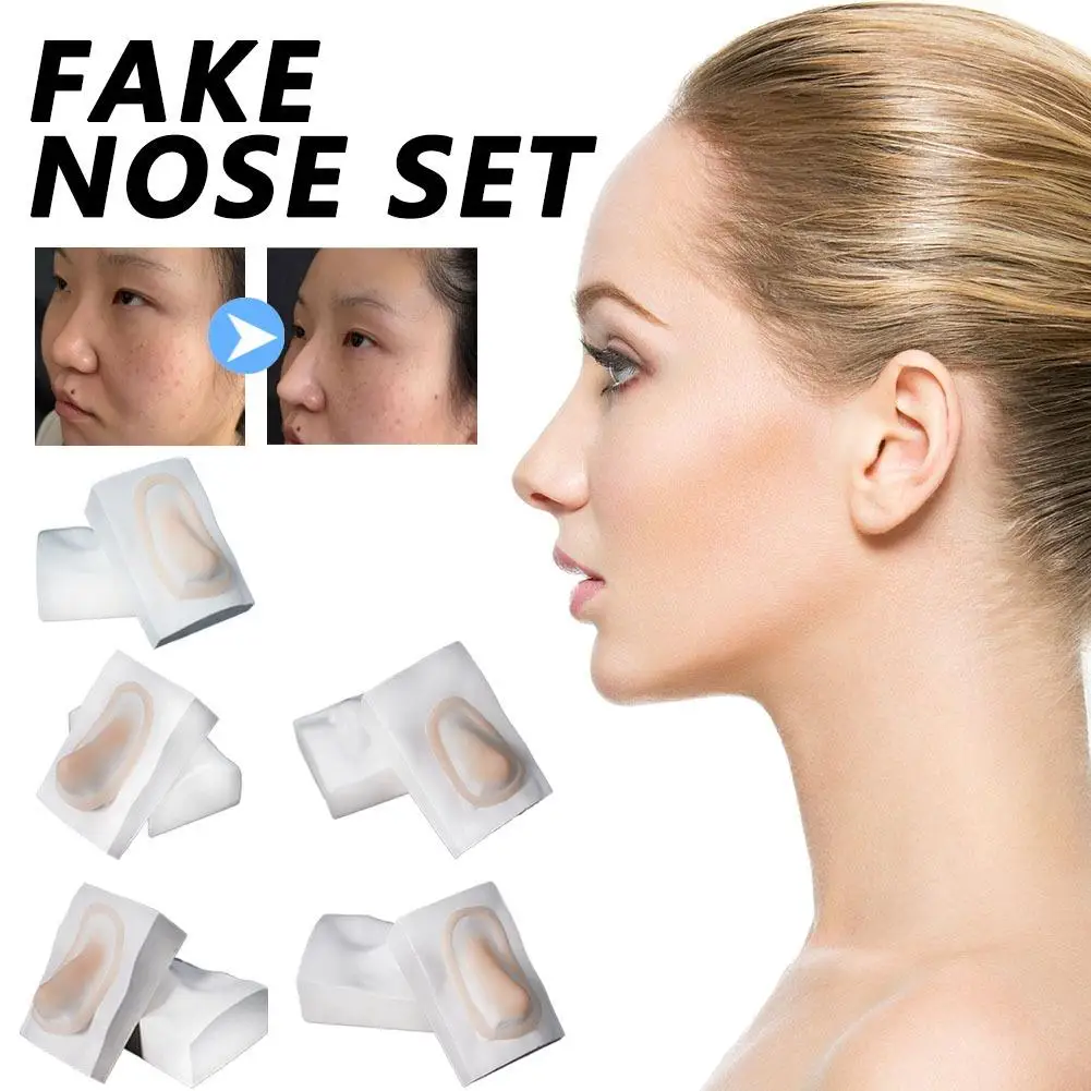 Kit de Nariz Falso de Silicone para Cosplay, Reutilizável, para Elevação do Nariz, Ferramentas Profissionais para Maquiagem de Quadrinhos e Efeitos Especiais
