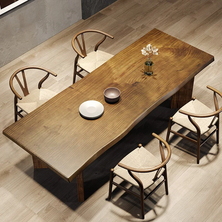 

Simple zen large board log tea table irregular household multi-person leisure reception negotiation tea office tea table