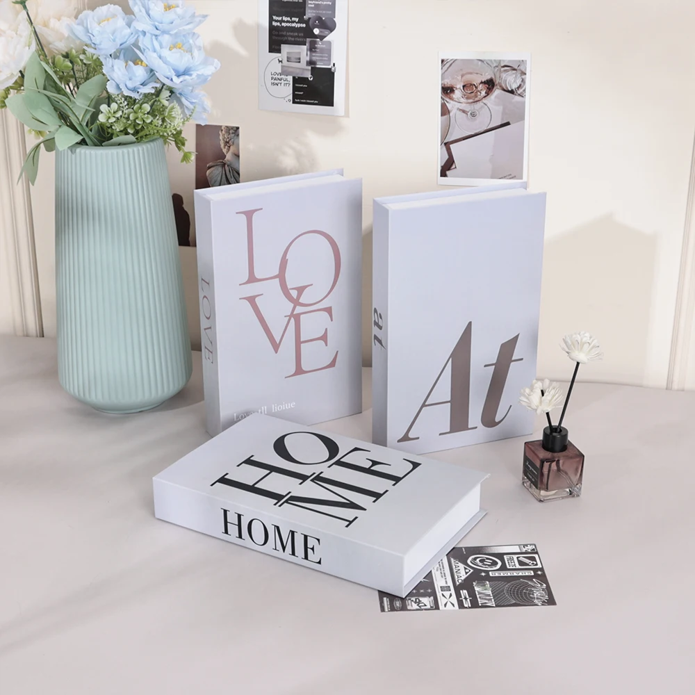Simple Luxury Fake Books Home Decoration Remote Control Storage Box Coffee Table Fashion Living Room Home Decoration Accessories