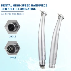 2/4holes Dental High Speed Handpiece LED Self-Power E-generator Fiber Optic Push Button Air Turbine Cartridge Rotor Fit NSK KAVO