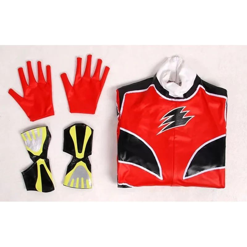 Sentai gekiranger cosplay vermelho juken fury lírio amarelo roxo gou fuukami bodysuits traje personalizado sizea; 2'k, 8;c'