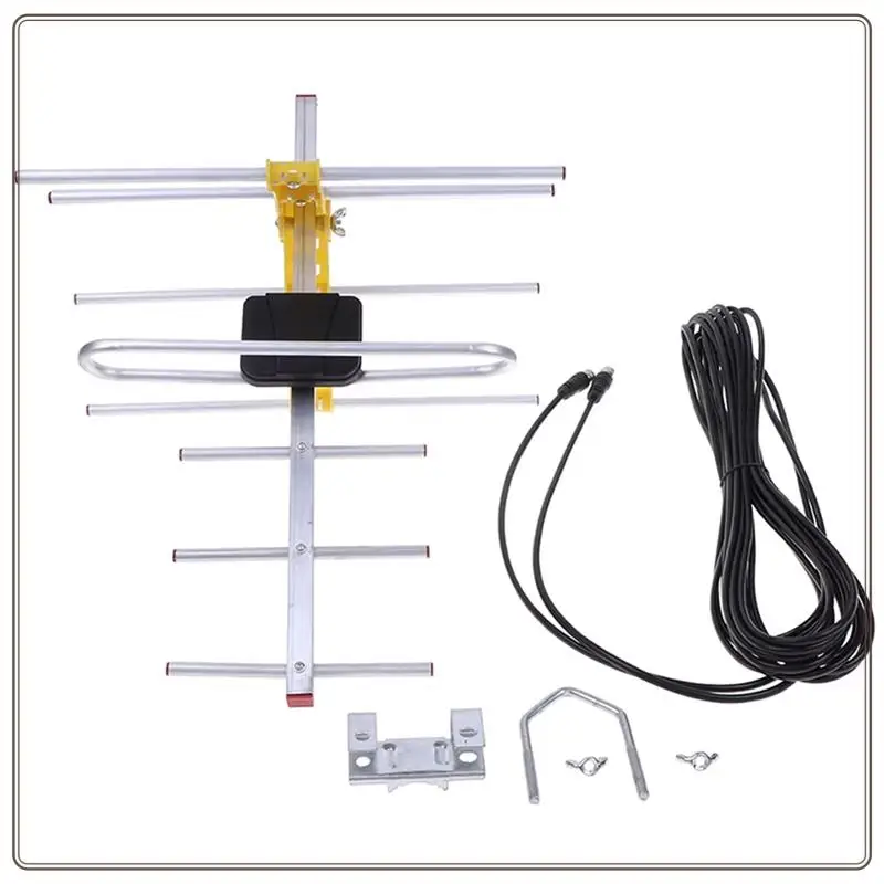 Reliable-HD Digital TV Antenna 100Mile 10Db Amplified 8 For Yagi For UHF/VHF/FM HDTV Outdoor Antenna Accessories,HD Digital TV A