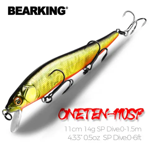 11cm 14g Minnow Wobbler Fishing Lures bearking