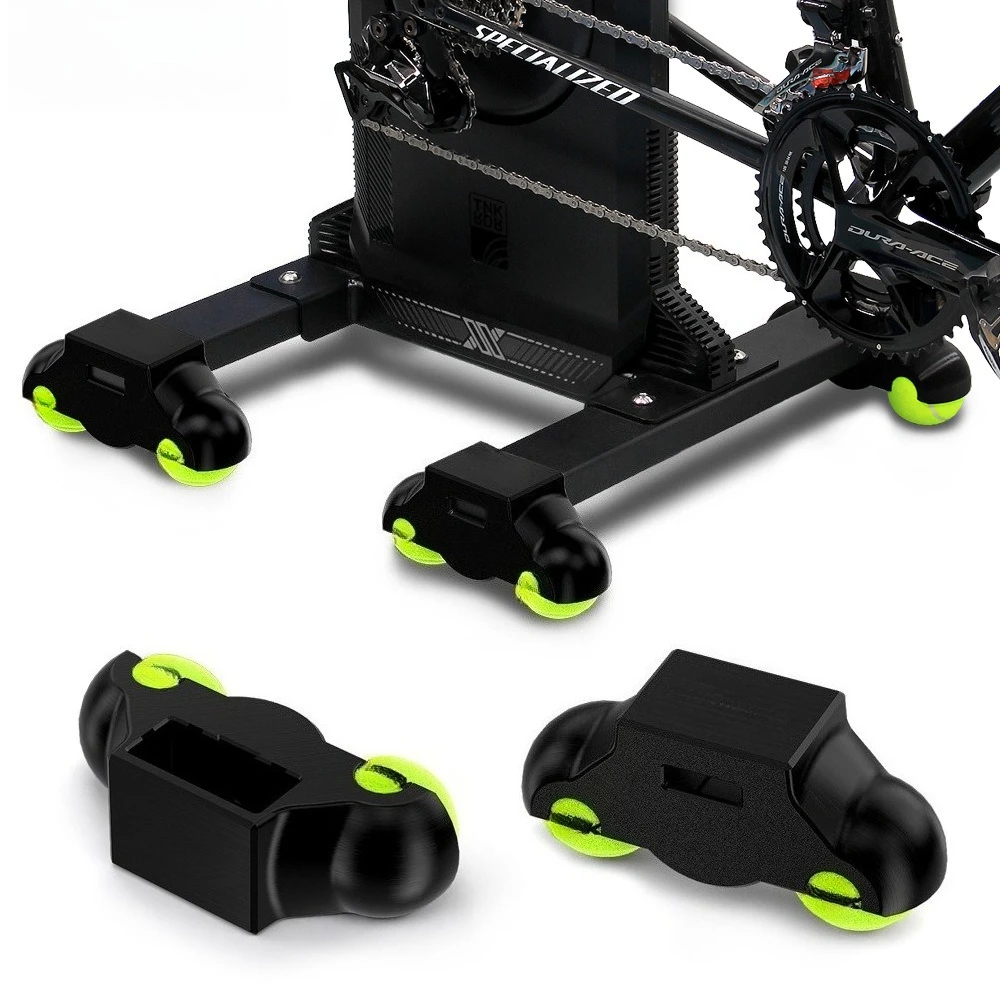 Bike Trainer Stand Rocker Base Mount Shock Absorption Feet X2 MAX Tennis Floor Mat