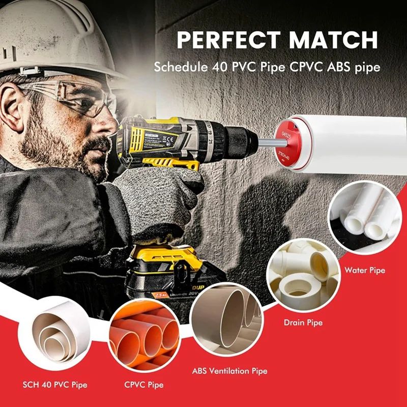 Imagem -04 - Pvc Pipe Reamer Kit para Broca Padrão Pvc Fitting Saver Pvc Soquete Ferramenta Durável Pcs 2