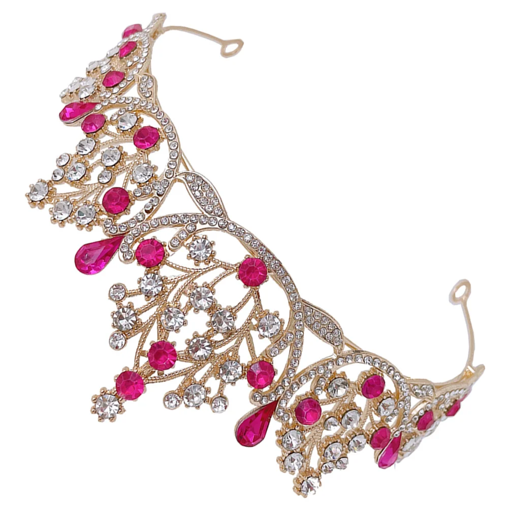 

Princess Tiara Crown Headband Sweet Wedding Accessories Bridal Rhinestone Pageant Crowns for Women Bride Birthday Party Hair