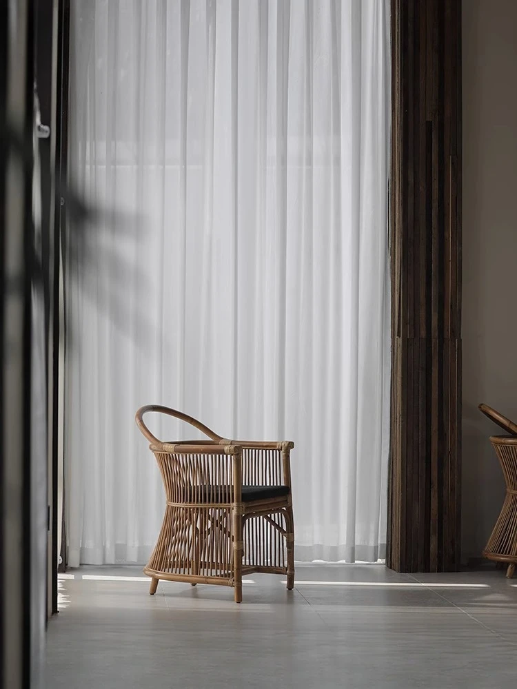 

South East Asia Rattan Art Resort Wind Chair Natural True Handmade Balcony Leisure Chair Dining