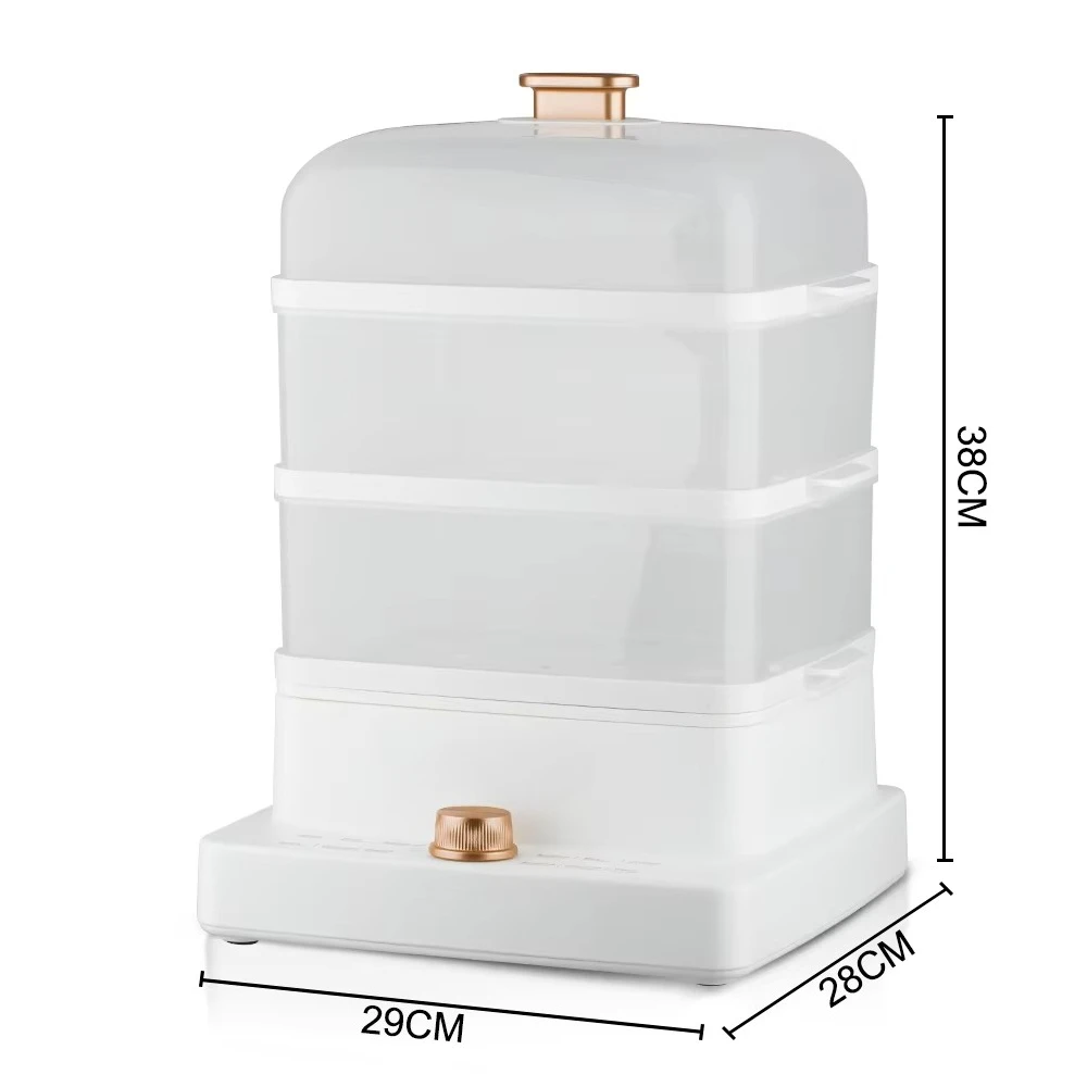 Raf Brand 12L 1200W Wholesale Home 3 Layer Vegetable Steam Cooker Kitchen Rice Corn Electric Food Steamer