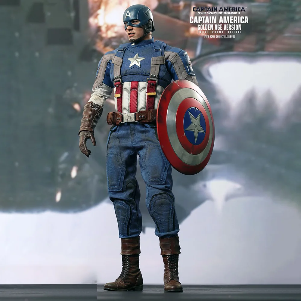 Original The Avengers Figures Mms240 Captain America Anime Figure Steve Rogers Figurine Statue Model Customized Products Gifts