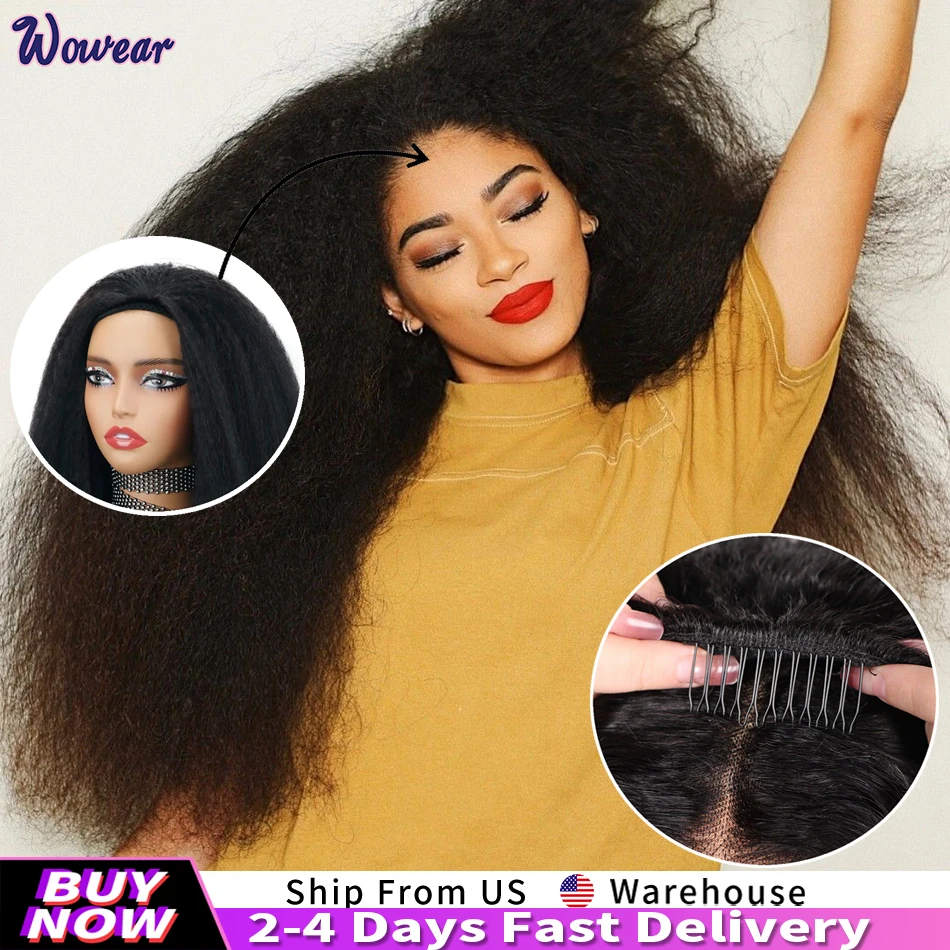 

38Inch Burmese Curly 3 IN 1 Half Wig Human Hair Wig Glueless Wig Ready to Wear Brazilian Kinky Straight Half Wig With Drawstring
