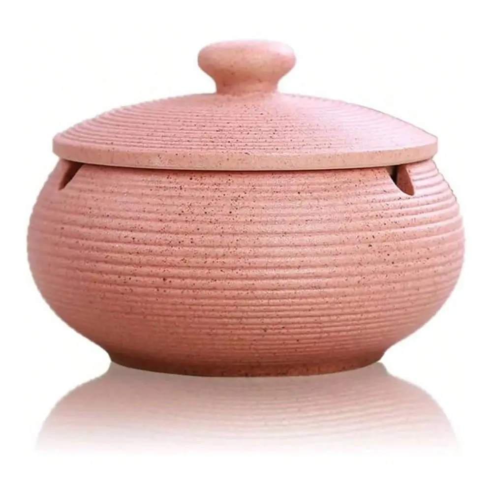 

Ashtray With Lids, Windproof, Ashtray Indoor Or Outdoor Use Ash Holder Smokers, Desktop Ash Tray Home Office Decoration Green