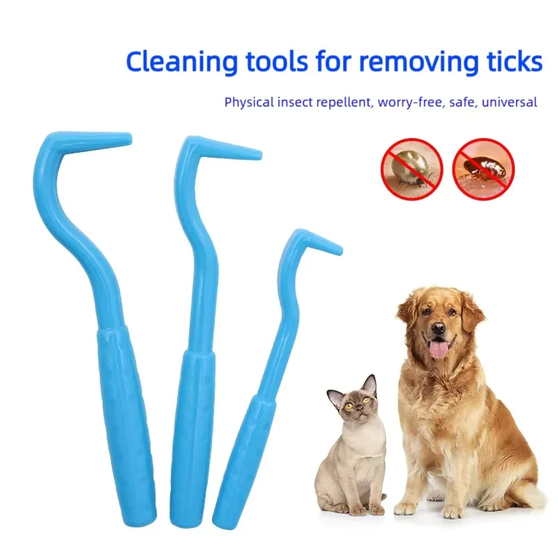 Flea Removal Hook Tick Remover Tweezers Multifunctional Pet Tick Clamp Mite Flea Extraction Tool Professional Removal Tool