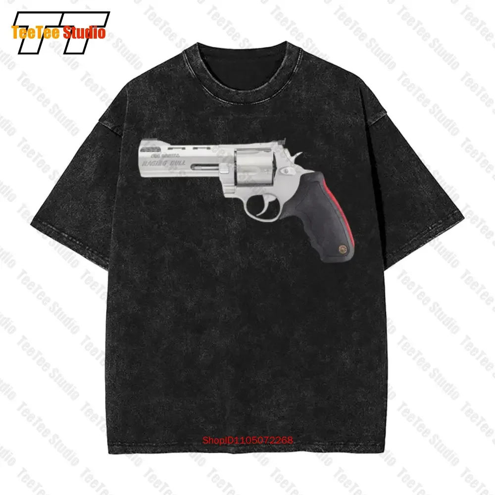 Taurus Raging Bull 454 Casull Revolver Trees Texture Vintage Oversized T-Shirt HTVP