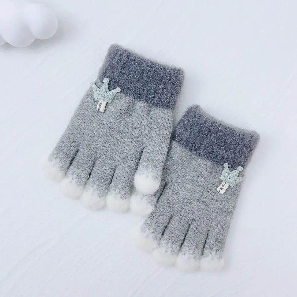 Lovely Knitted Kids Gloves Thick Fingerless Knitting Mittens Fingerless gloves Baby Kids