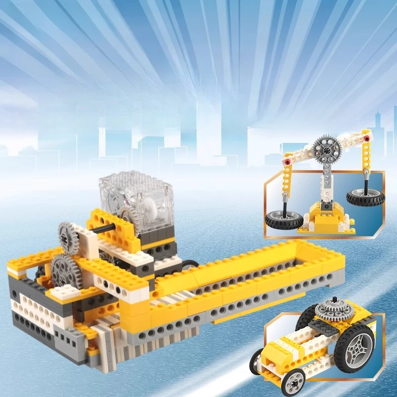 SEMBO Machinery Machine Building Blocks Children's Educational Assembly 4-in-1 Gear Robot Model Ornament Trendy Toy