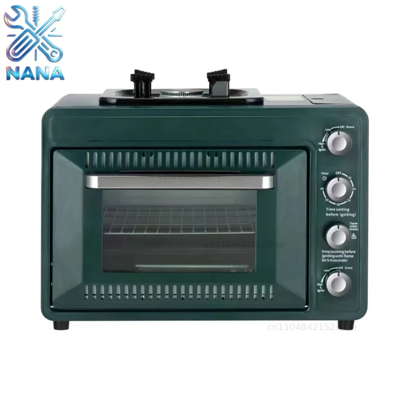2025Home Multifunctional Outdoor Gas Pizza  Oven Camping Gas Stove 2-in-1 Cassette Oven Portable Small Baking Oven