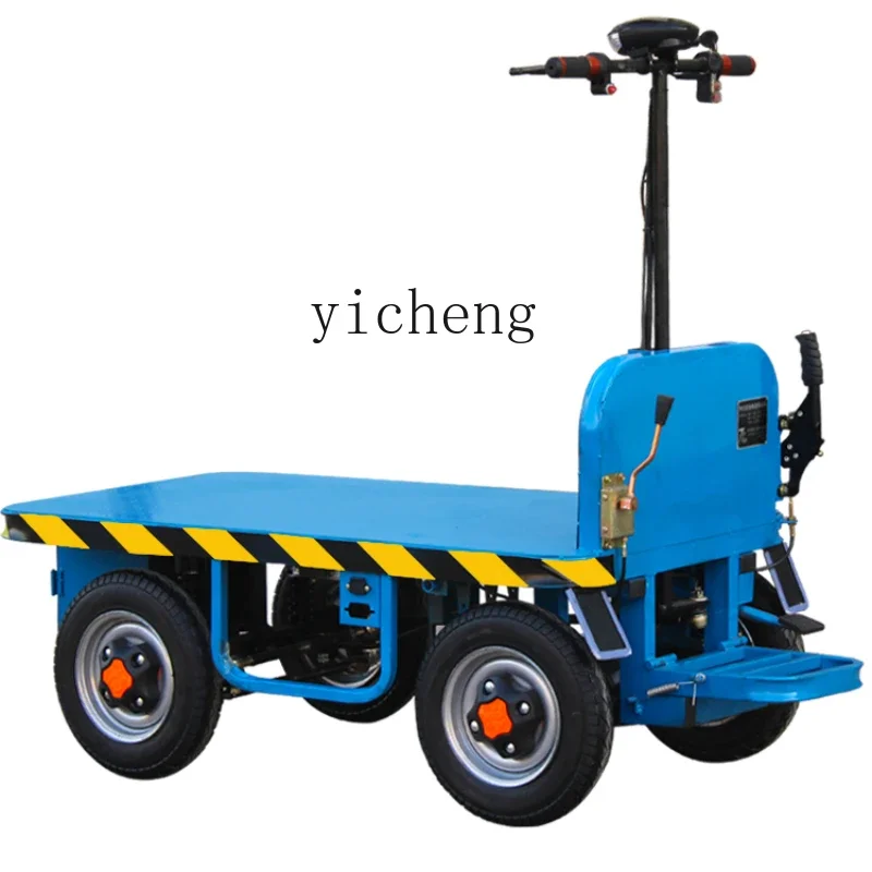 

XL electric flatbed truck truck, load king hand push and pull goods, construction site four-wheeled battery car