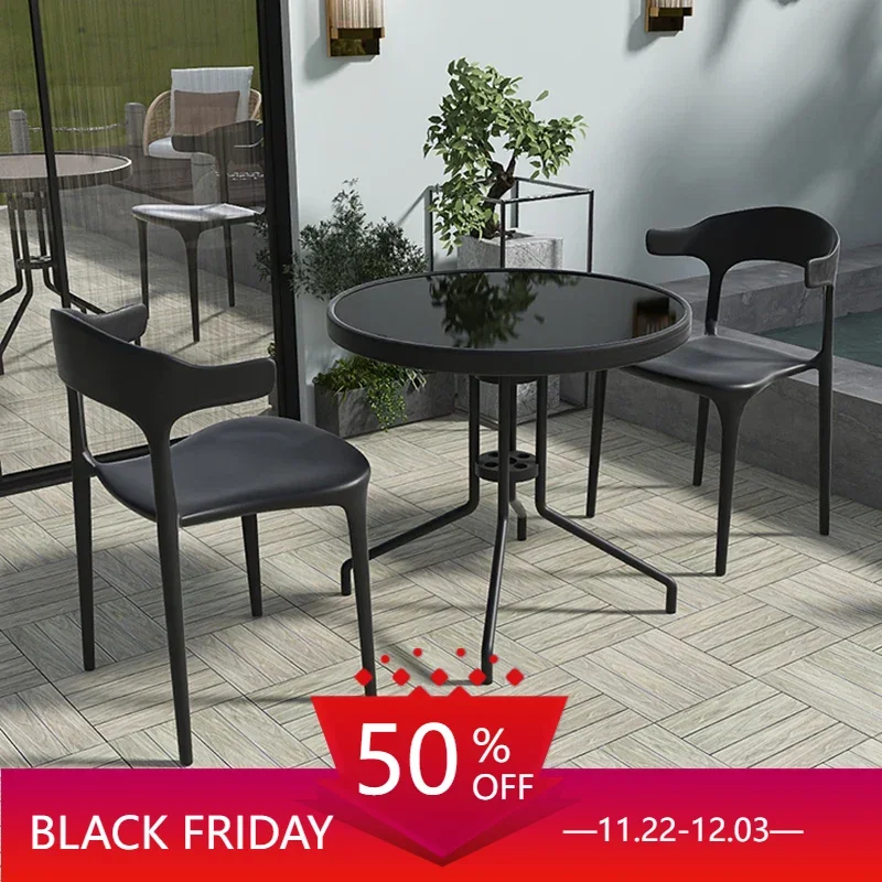 

Lawn Outdoor Garden Tables and Chairs Patio Lounge Area Sun Protection Terrace Muebles Jardin Garden Furniture Sets WK50HY