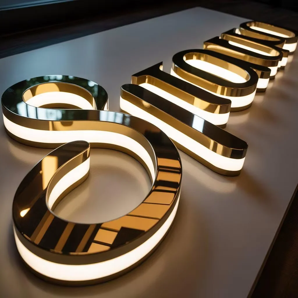 Custom LED Signage Letters 3D Led Illuminated Sign for Business Outdoor Store Company Brand Sign Trade Show Channel Letter Sign