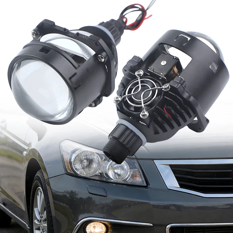 

2,5-дюймовые Bi-LED линзы Angel Eyes с проектором, 120 Вт, H1 H4 H7 9005 9006, светодиодные лампы для фар, линзы для ближнего и дальнего света, 30000 лм, 12 В