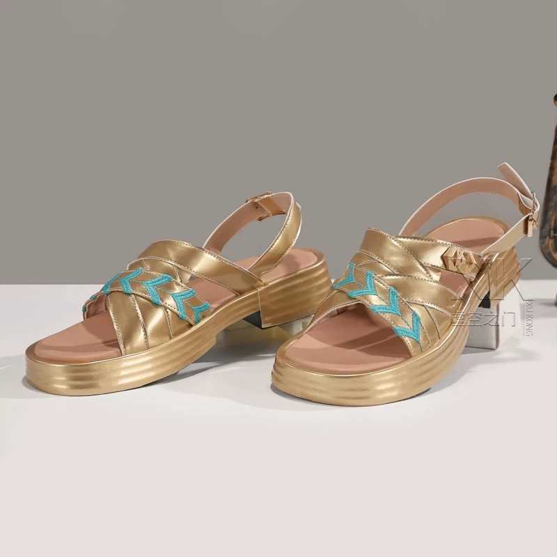 Game Honkai Star Rail Aventurine Cosplay Shoes Anime Women Summer Sandals Cosplay ACC Comic-con Performance Props