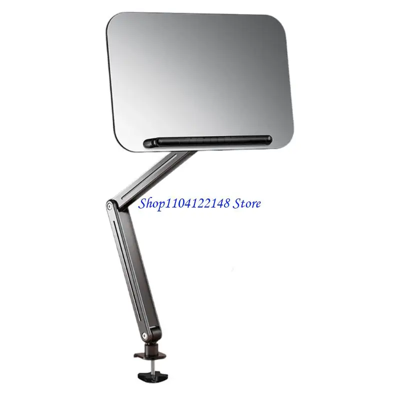 P9FA Adjustable Reading Stand with 20Inch Height Foldable Desk Clamp for Books and Tablets Up to 13Inches Aluminum