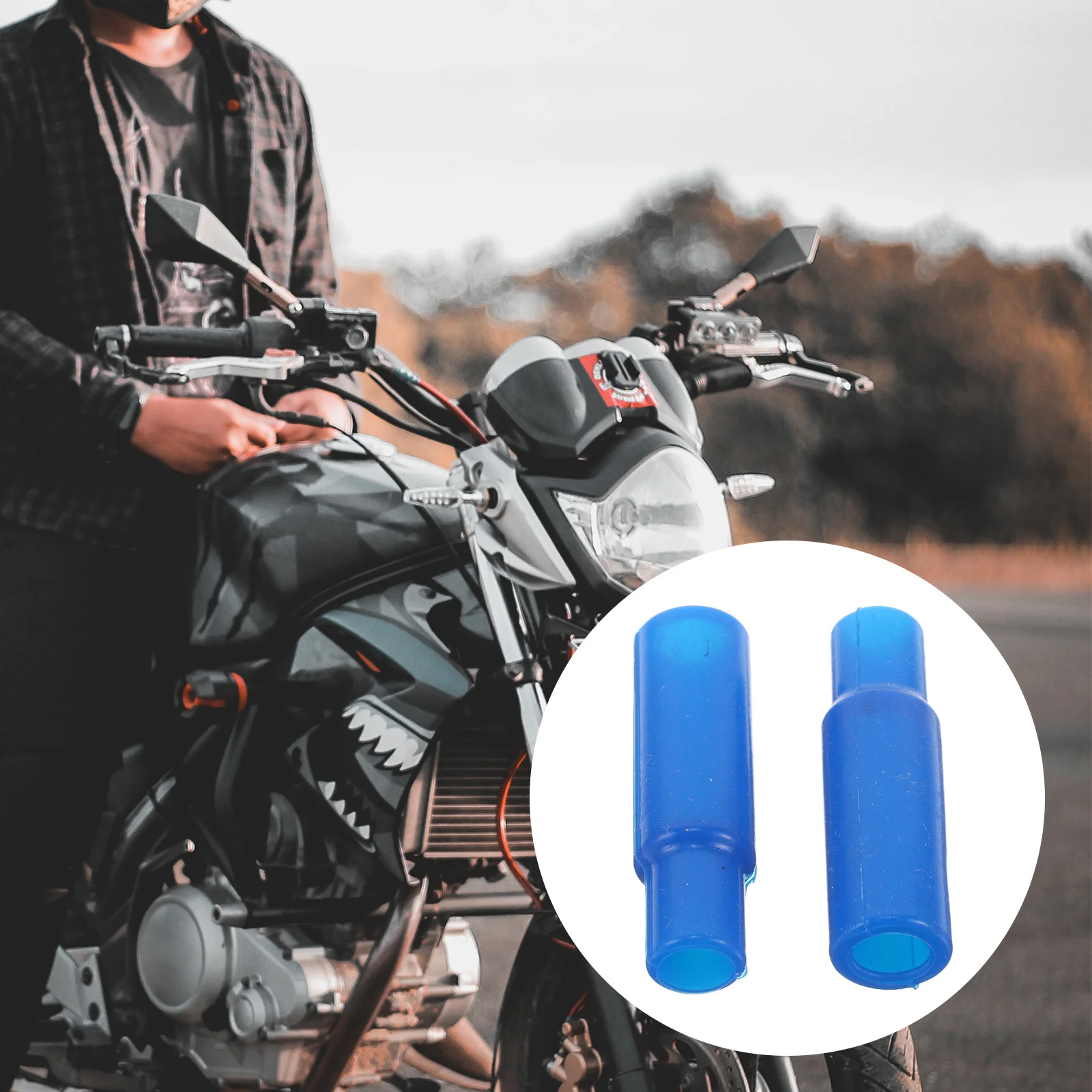 2 قطعة دراجة نارية الفرامل ماسورة زيت سيليكون يغطي الأحمر واقية كم مقاومة درجات الحرارة العالية الفرامل خط حامي الهيدروليكية #1