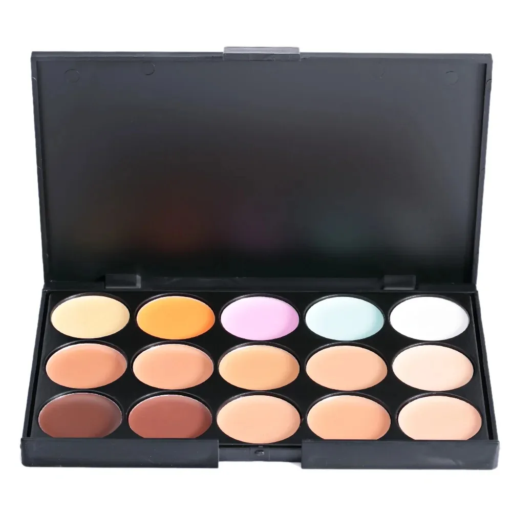 POPFEEL Palette di correttori a 15 tonalità, conceal di correzione, occhiaie, cicatrici da Acne, trucco viso schiarente disponibile in 3 tonalità