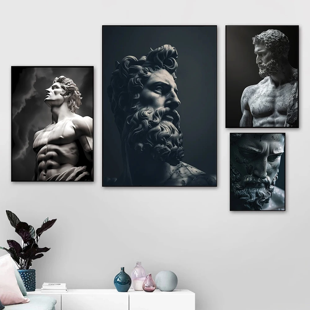 Modern Greek Mythology Body Character Sculpture Art Poster Canvas Painting Art Museum Gallery Wall Art Pictures Home Decoration
