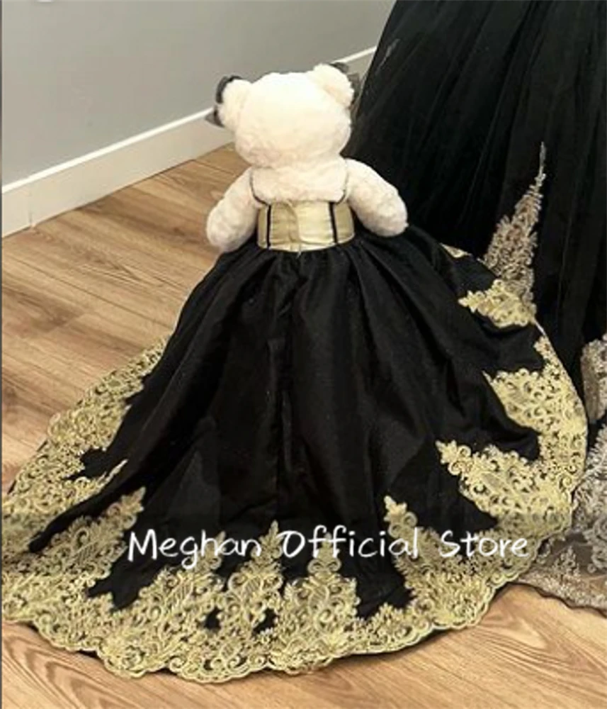 Cute Black Quinceanera Teddy Bear Dresses Bead Appliques Special Link Personalized Ball Gown Mini Quinceanera Dress Customized