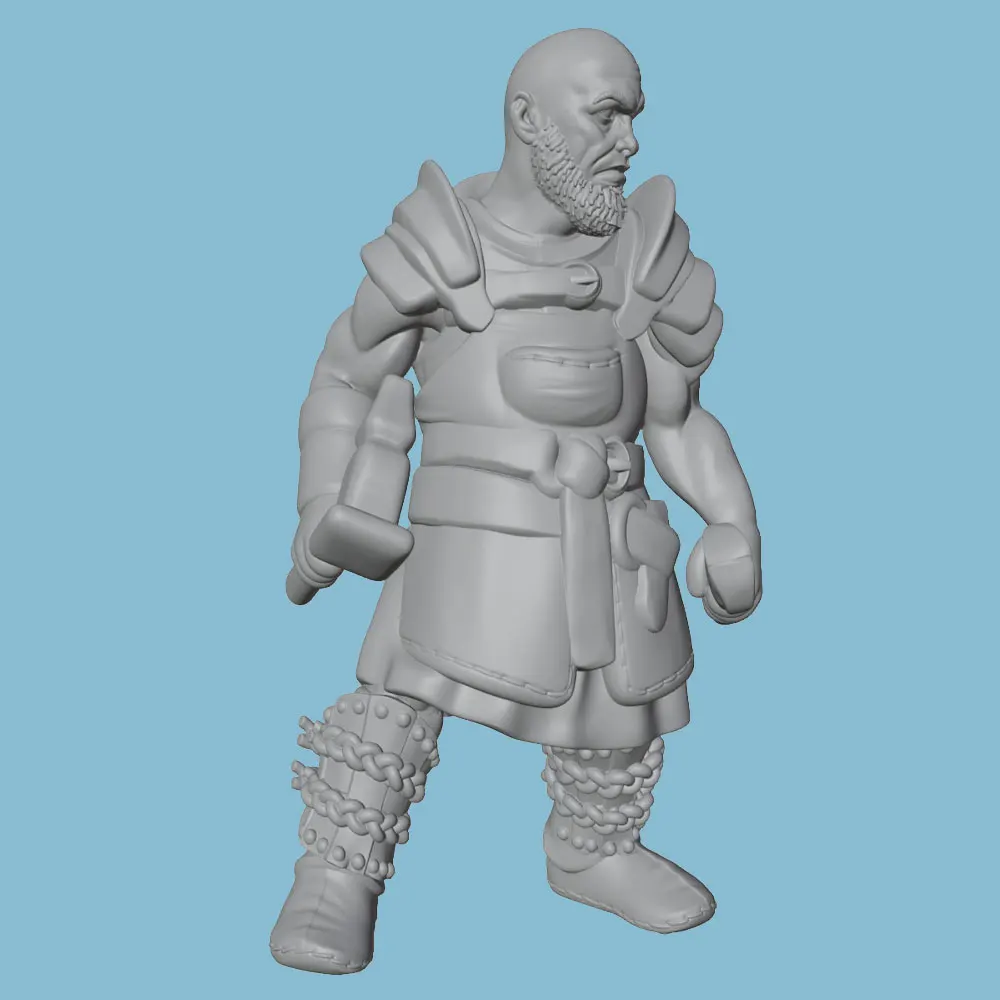Kit figura resina forjaador sin pintar para escenas juegos y colección - imagen 3