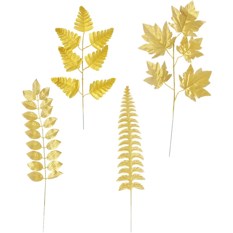 Künstliche Pflanzen, Goldpalme, Kokosnuss, Ahornblatt, tropische Pflanze, gefälschte Blätter, Zuhause, DIY, hawaiianischer Strand, Dschungel, Garten, Party-Dekoration – Detail 4