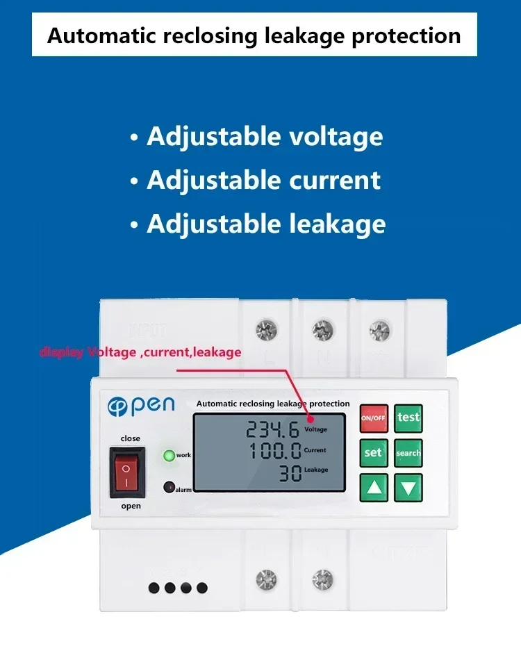 Intelligent automatic leakage protector circuit breaker lightning protection leakage protection switch 220V