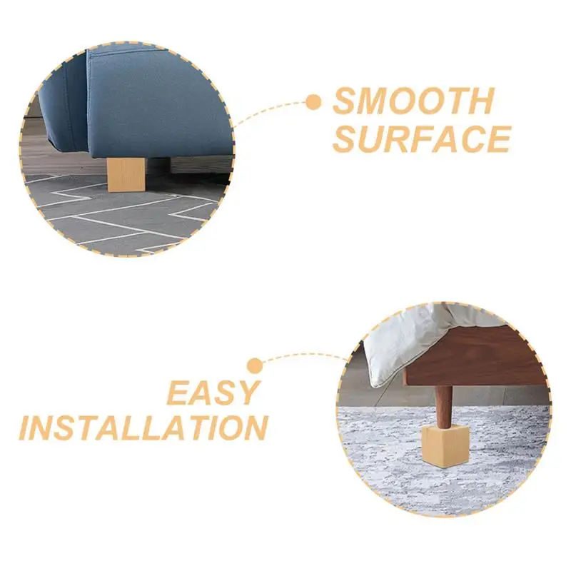 헤비 듀티 침대 리프트 발 패드 가구 부스터 블록, 책상 라이저, 다리 단단한 나무 테이블 침대, 헤비 듀티 프레임, 2 개