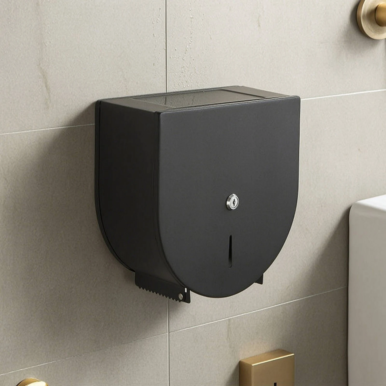 Bathroom Tissue Dispenser with Lock Lockable Bathroom Tissue Dispenser with Tray Stainless Steel Commercial for Businesses