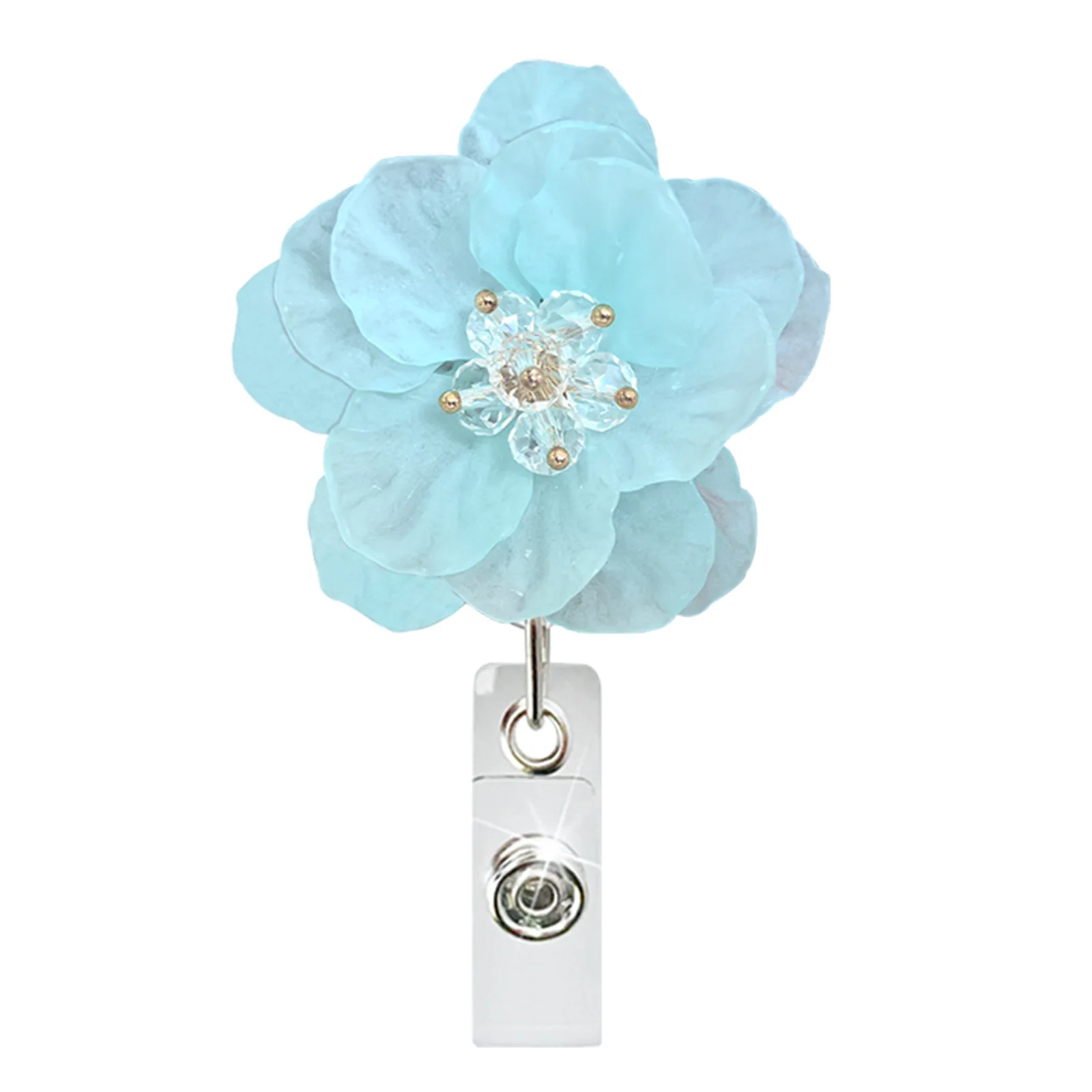

Id Holder Clip Retractable Badge Badge Holder Flower Badge Clip For Office Nurse Workplace