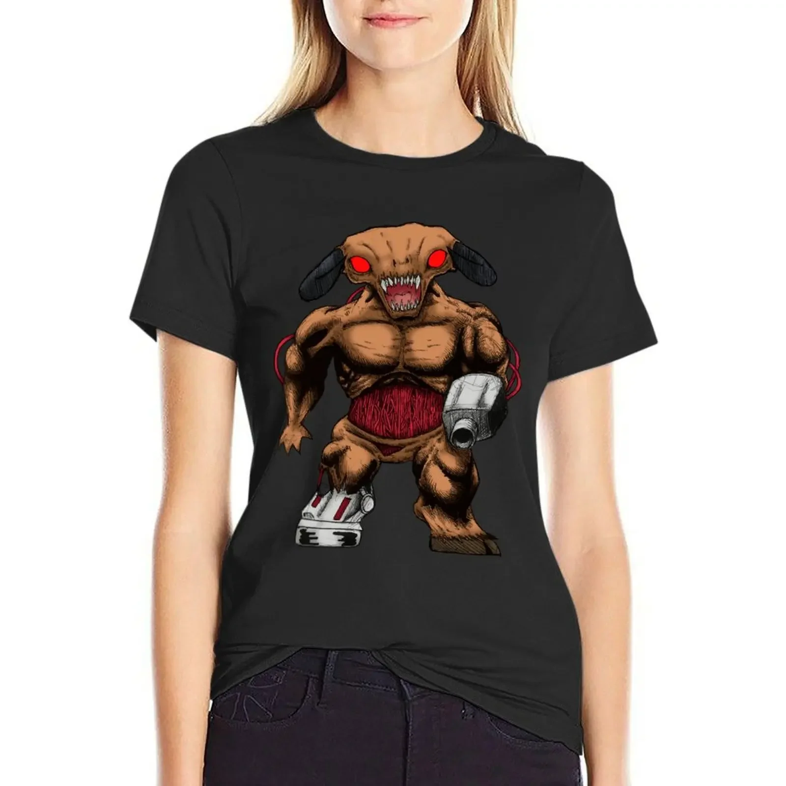 

Cute Cyber-Demon T-Shirt customs design your own tops customs Blouse Women's clothing