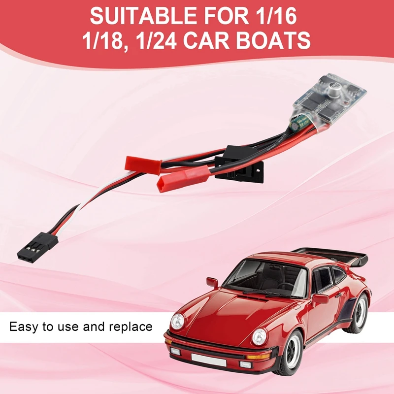 RC Car 35A ESC Forward Reverse Brush Brake Dual Way ESC Motor Speed Controller for 1/16 1/18 1/24 Car Boat Tank [sgqu-Toy]