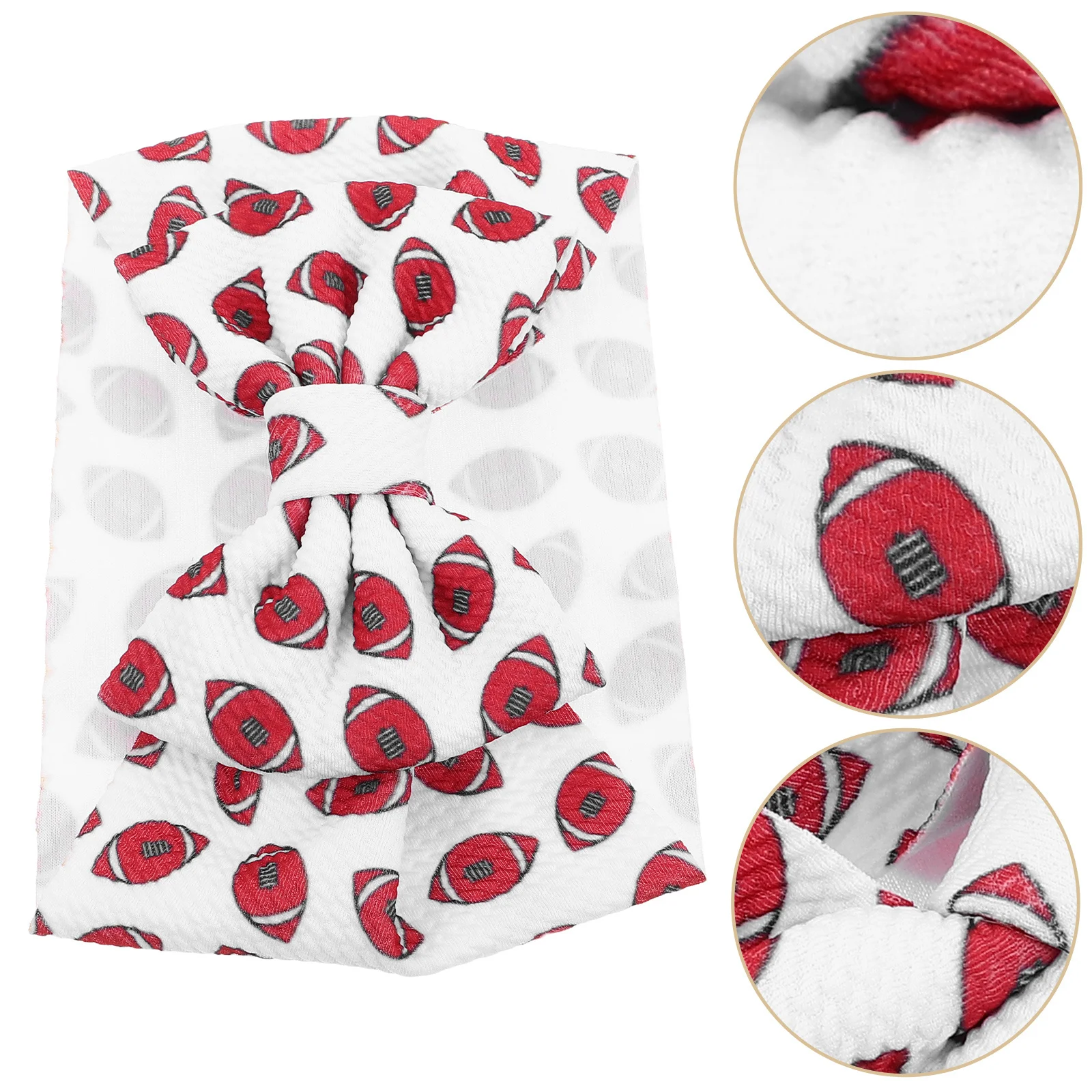 

Baby Baseball Print Headband Wide Bow Infant Toddler Comfortable Stylish Hair Accessories for Daily Wear Photo Shoot Party