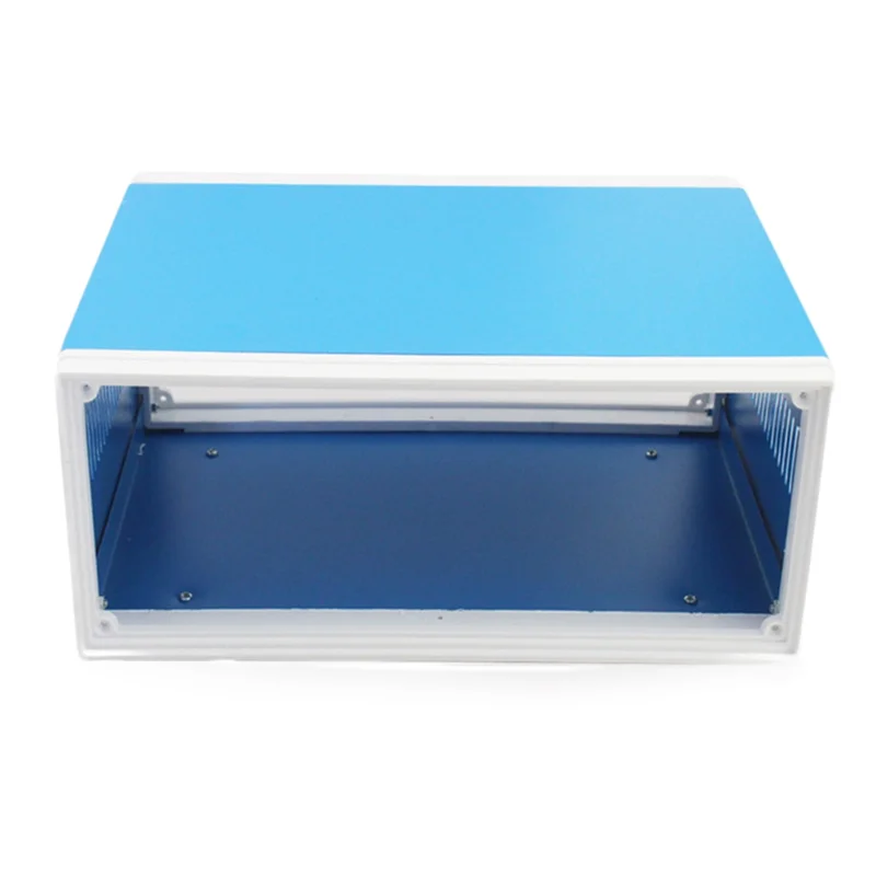 Junction Box Metal Rectangle Electronic Project Case DIY Preventive Box Power Enclosure Blue