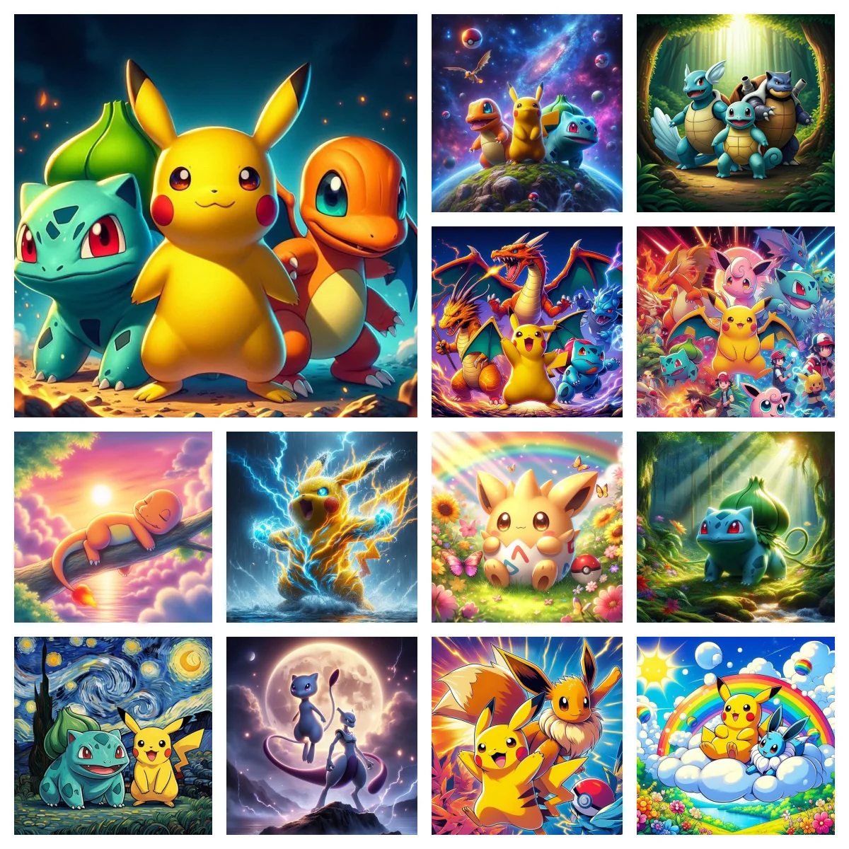 Pintura de diamante de Pokémon de dibujos animados, imagen de Gengar bonita, bordado de diamantes artesanal, decoración del hogar, artesanía interesante, regalo para niños