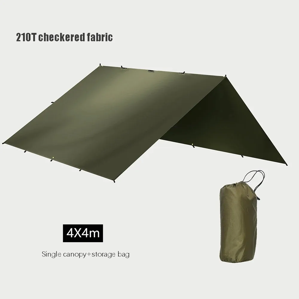 4x4m 4x3m 3x3m Tarp Tent Waterproof Camping UV Protection Outdoor Hiking Backpacking Tent Tarp Camping Tourist Beach Sun Shelter