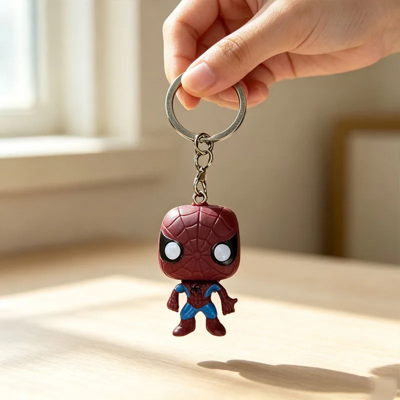 Superhero Mini Figure Key Ring, Anime Character Pendant Keychain Backpack Hanging Ornament Birthday Surprise Gift For Collectors - view 4