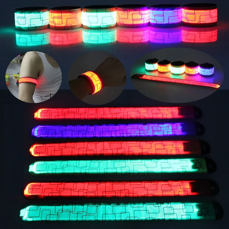 LED Armband Luminous Bracelet Party Fluorescent Bracelets Neon Bracelets for Parties Glow in The Dark Wedding Party Accessories