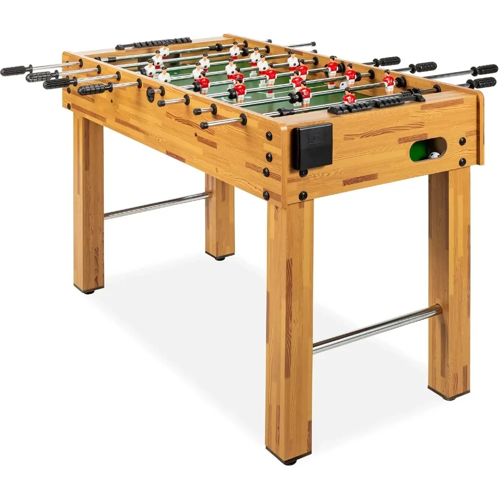 

48in Competition Sized Foosball Table for Home, Game Room w/ 2 Balls, 2 Cup Holders