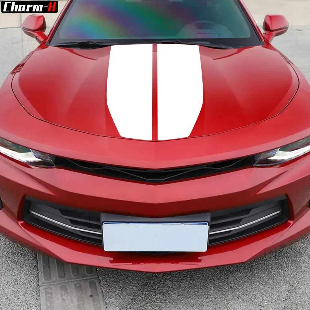 

Car Hood Accent Stripes Graphics Vinyl Decal Stickers Kit Compatible with Chevrolet Camaro 2019-2023 Accessories