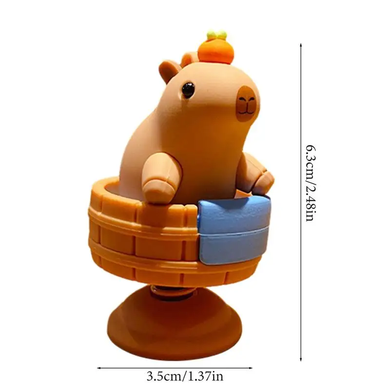 Capybara Car Buddy Creative Spring Capybara Shaking Head Dashboard Figurine Ornament Car Interior Alloy Capybara Decoration