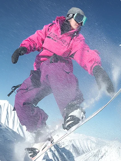 

2026 Multi-pocket Waterproof Sports Ski Pants Men's and Women's Violet American Heavy Industry Snow Wear Pants Trend