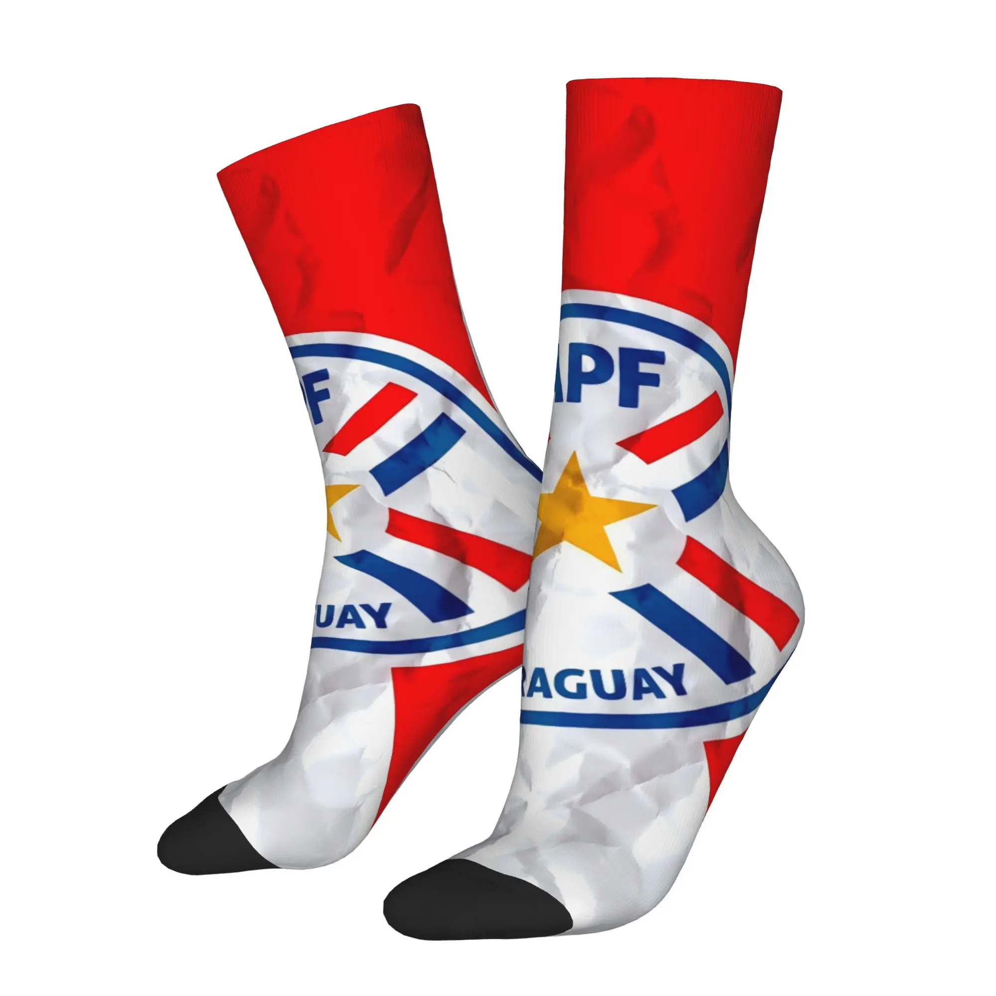 Hip Hop Retro Paraguay Crazy Men's compression Socks Unisex  Harajuku Pattern Printed Funny Sock Match Day Essentials